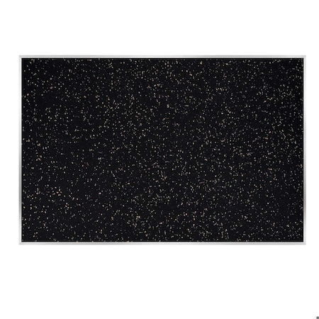 Ghent Recycled Bulletin Board, Satin Aluminum Frame, 4ft H x 7ft 4in W, Tan Speckled ATR47-TN